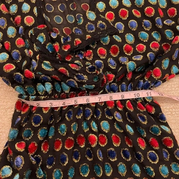 House of Harlow 1960 x REVOLVE  Cruz Dress Noir Polka Dot Metallic XS - Picture 13 of 13